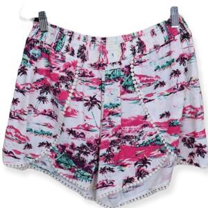Nanette Lepore L'Amour Tropical Print Lightweight Shorts M